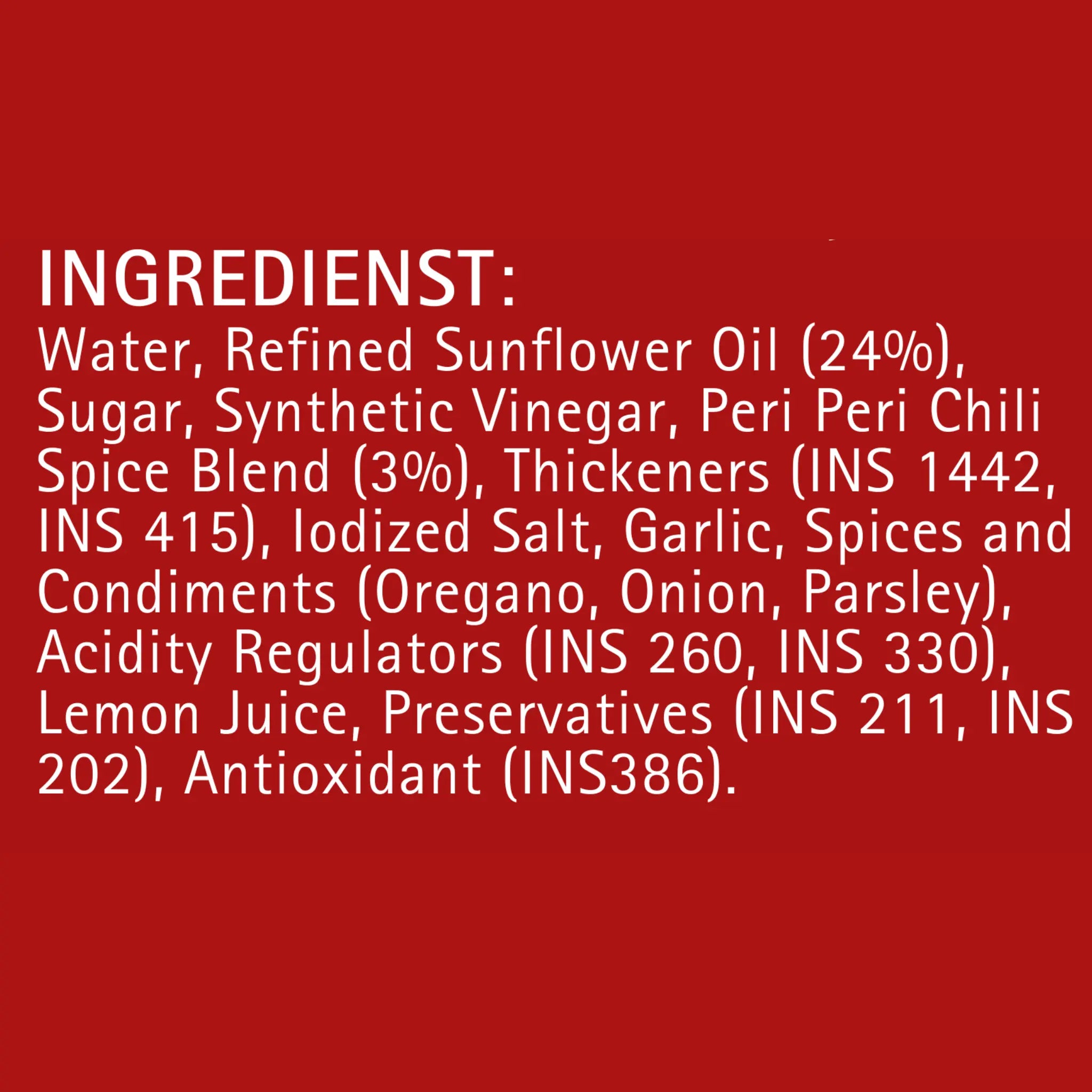 Birds Eye Chilli Peri Peri Wild Mayo